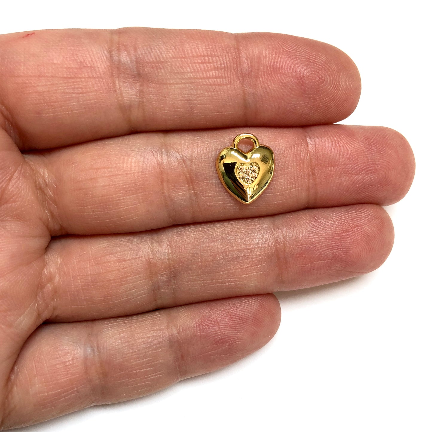 Altın Kaplama Kalp Doğum Taşı - Haziran - Alexandrite