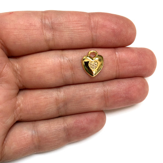 Altın Kaplama Kalp Doğum Taşı - Haziran - Alexandrite