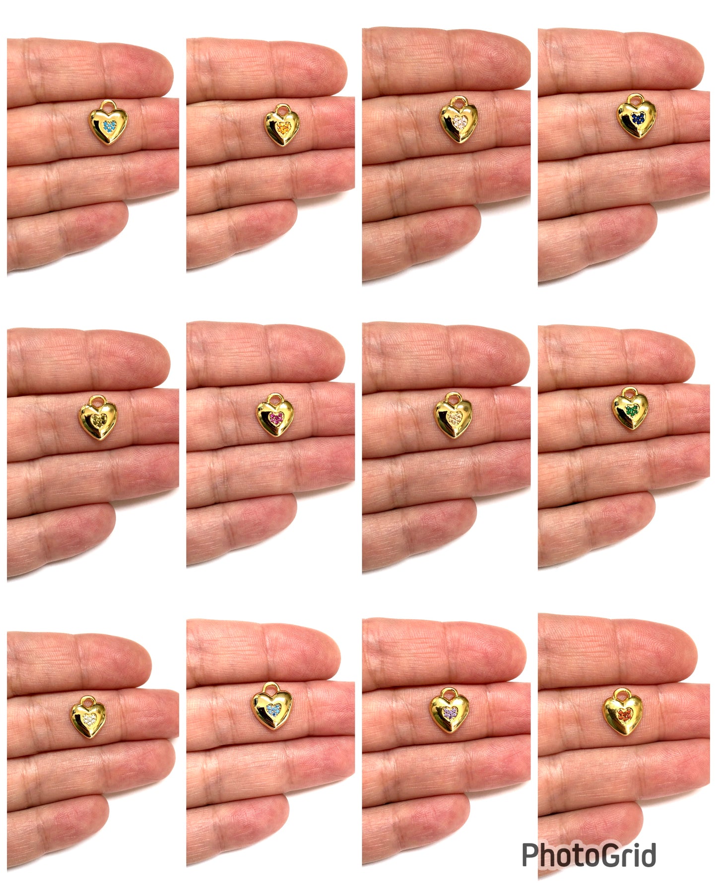 Altın Kaplama Kalp Doğum Taşı Kiti