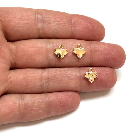 Altın Kaplama Mini Yaprak Sallantı