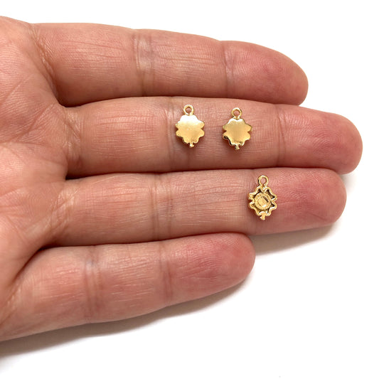 Altın Kaplama Mini Yonca Sallantı - 2