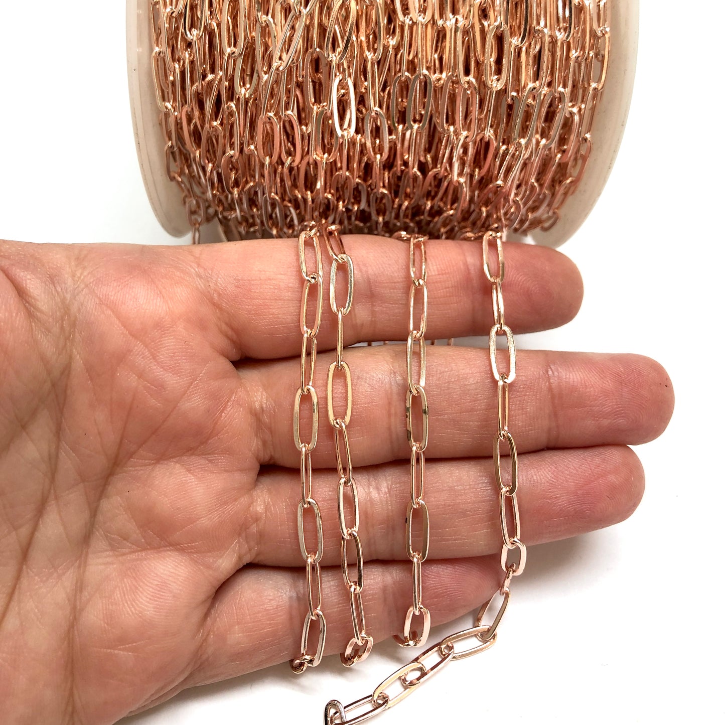 Rose Gold Kaplama 4x11mm Ataç Zincir