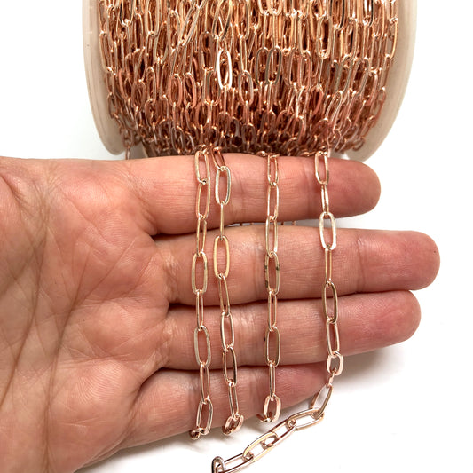 Rose Gold Kaplama 4x11mm Ataç Zincir