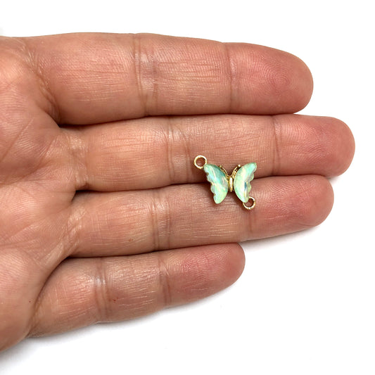 Altın Kaplama Cam Taşlı Kelebek Bileklik