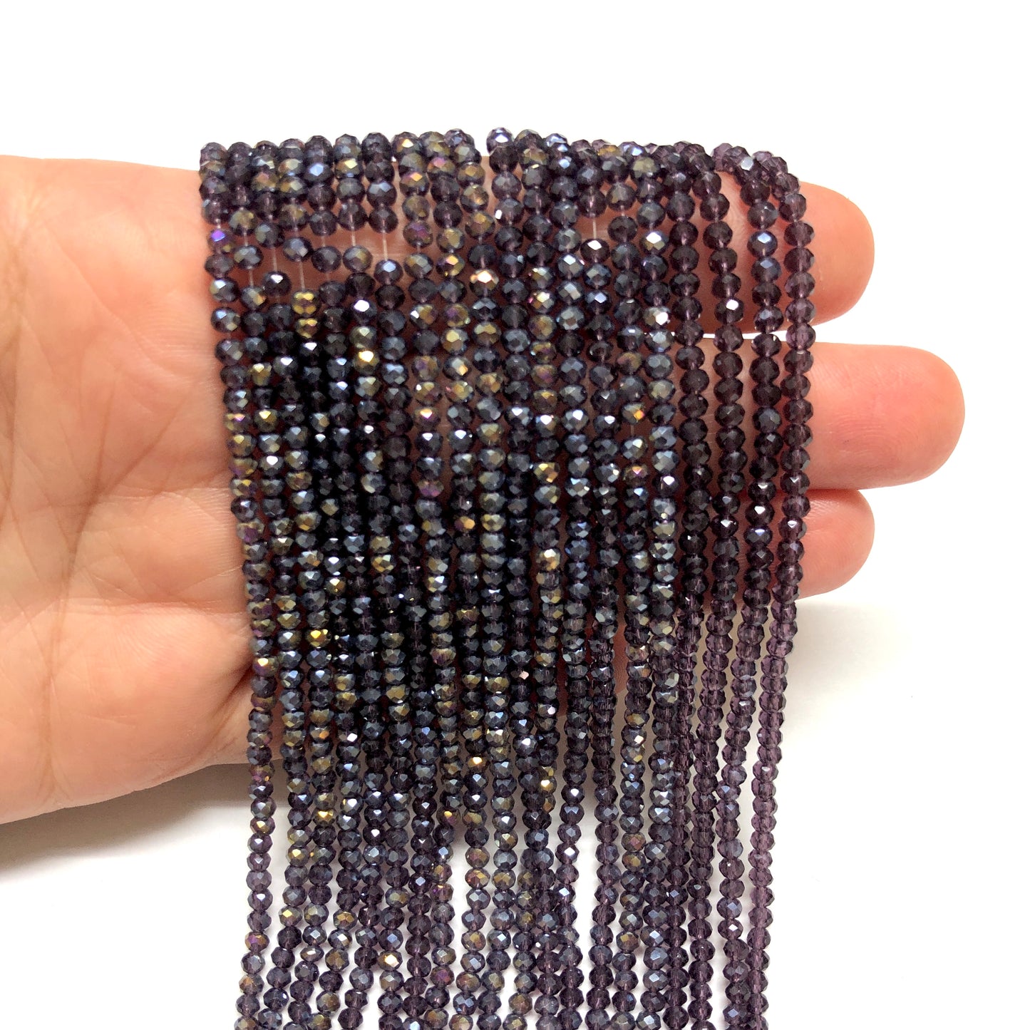 Kristal Boncuk, Çin Kristali-2mm- 87 Janjan Şeffaf Mor