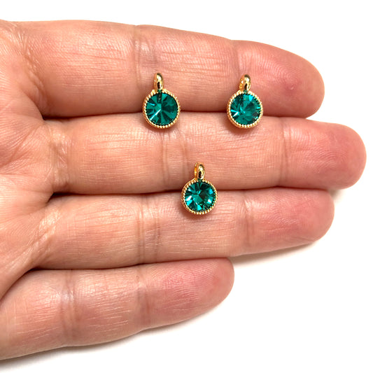 Gold Plated Swarovski Gemstone Rocking Bracket - Pink