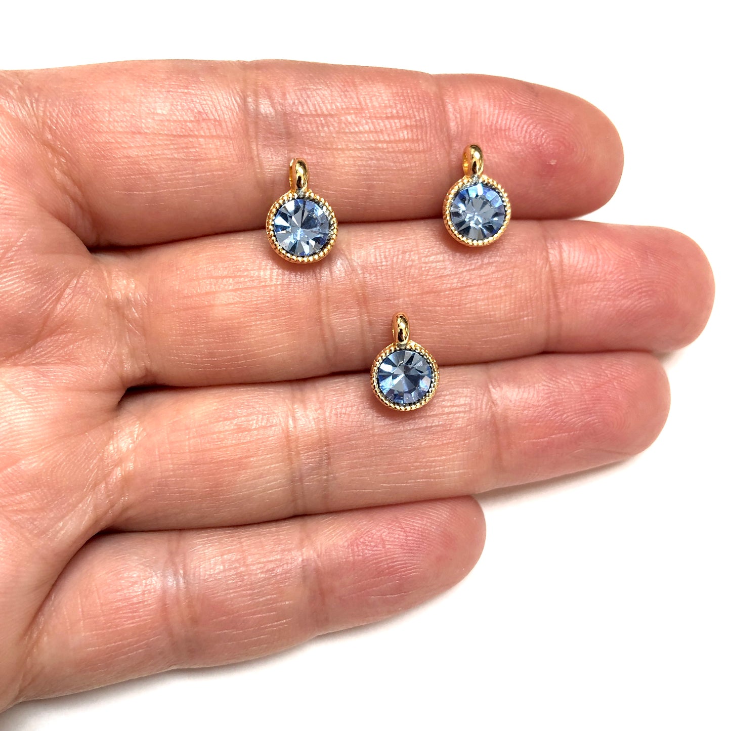 Altın Kaplama Swarovski Taşlı Sallantı Aparatı - Leylak