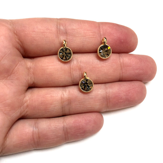 Gold Plated Swarovski Gemstone Rocking Bracket - Pink