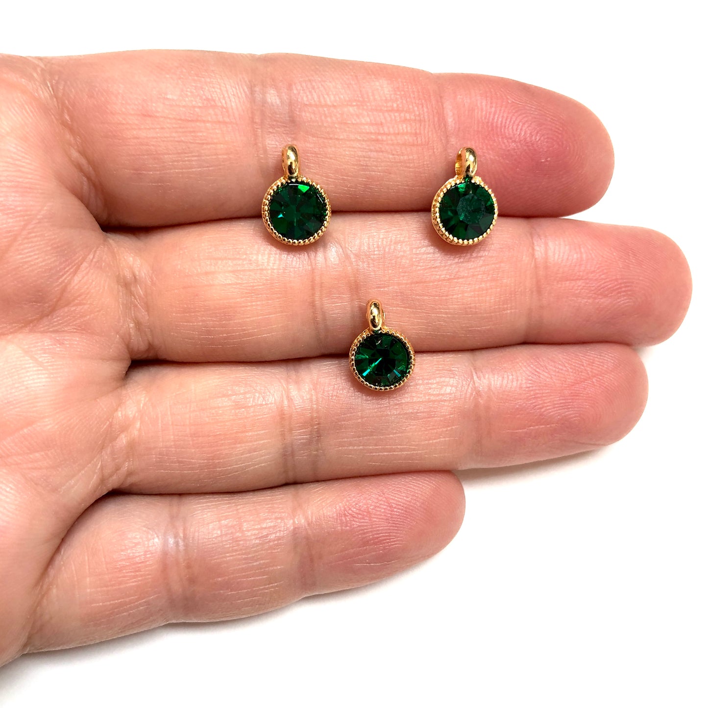 Gold Plated Swarovski Gemstone Rocking Bracket - Pink