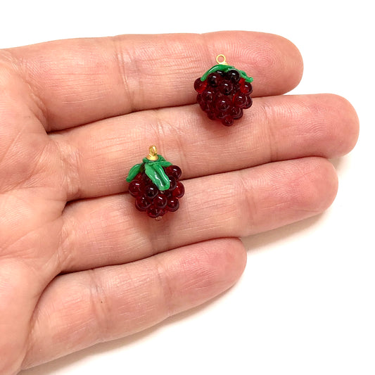 Murano Cam Böğürtlen - Kırmızı