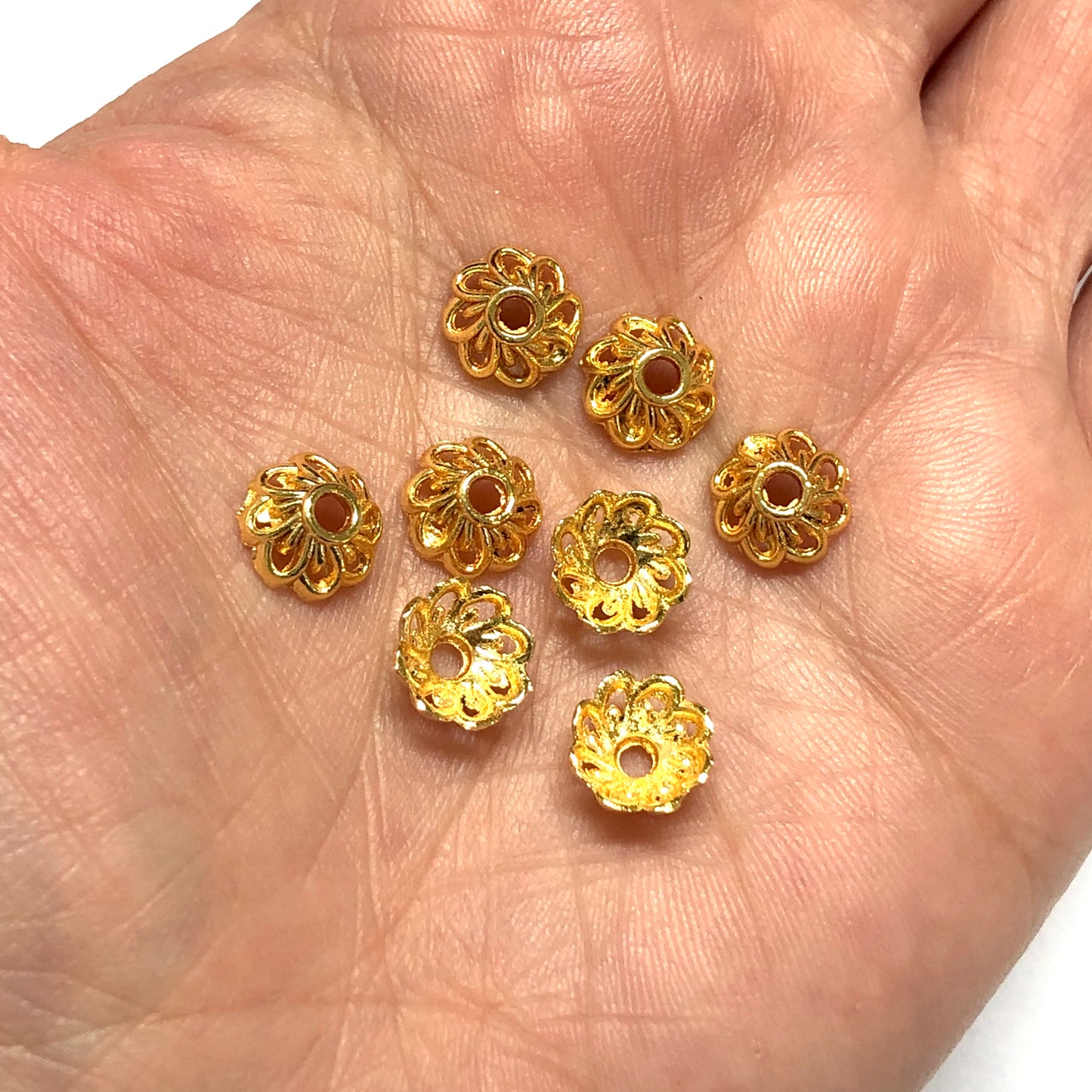 Altın Kaplama 9mm Boncuk Kapağı