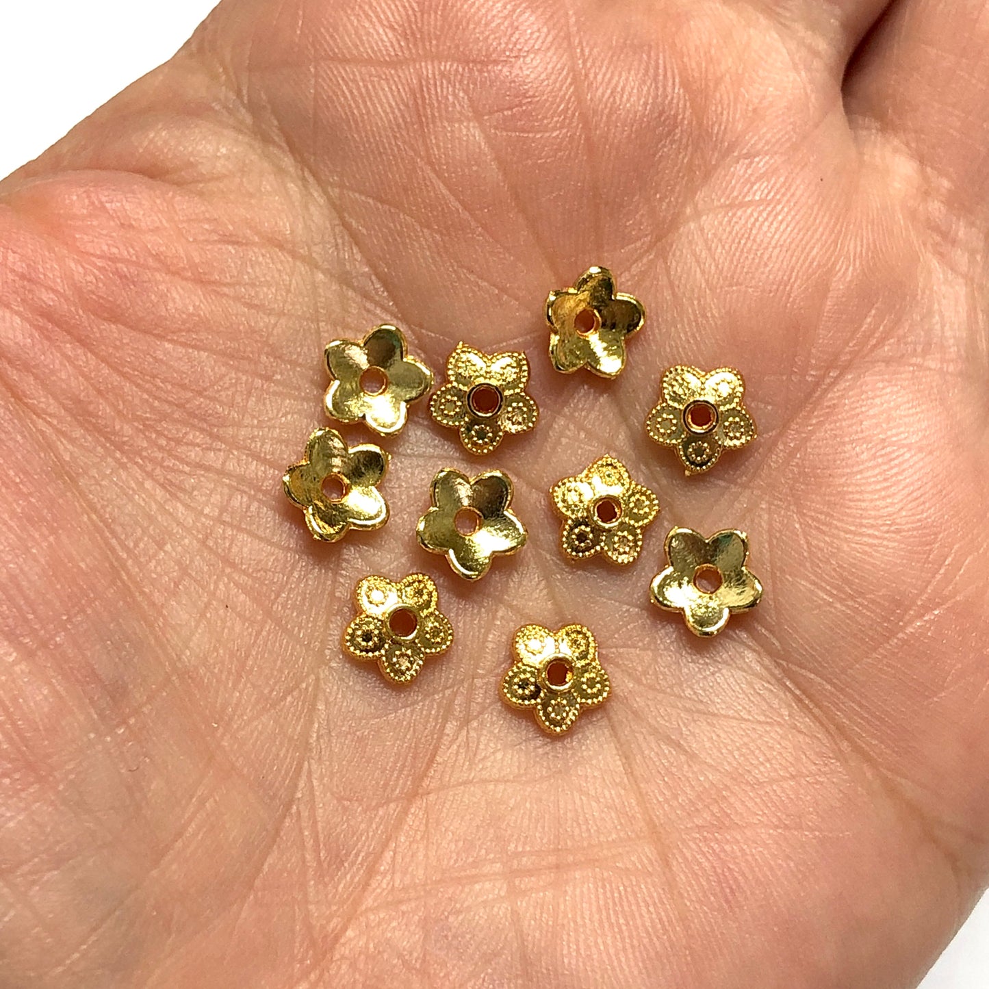 Altın Kaplama 7mm Boncuk Kapağı