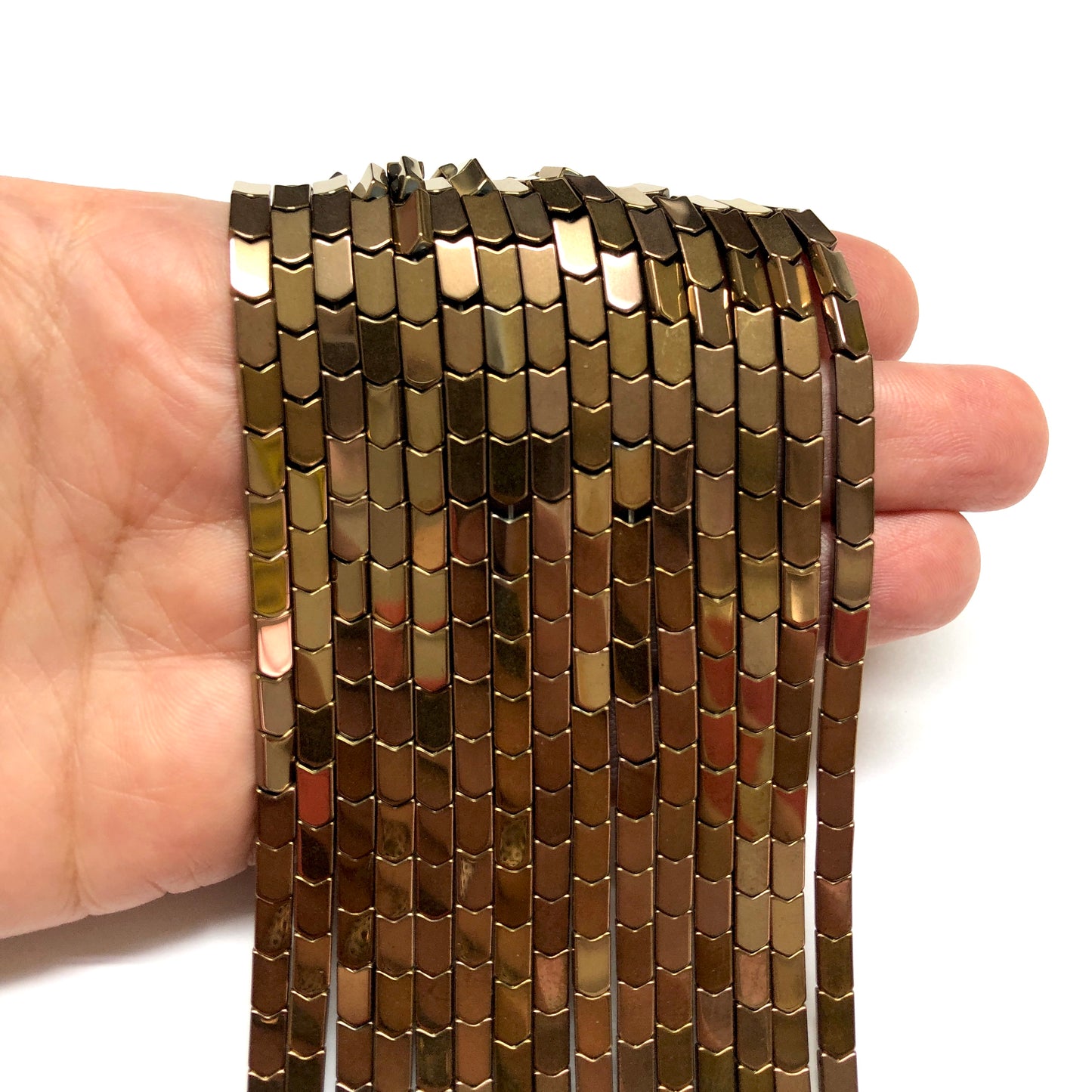 4x7mm Çavuş Hematit - Bakır