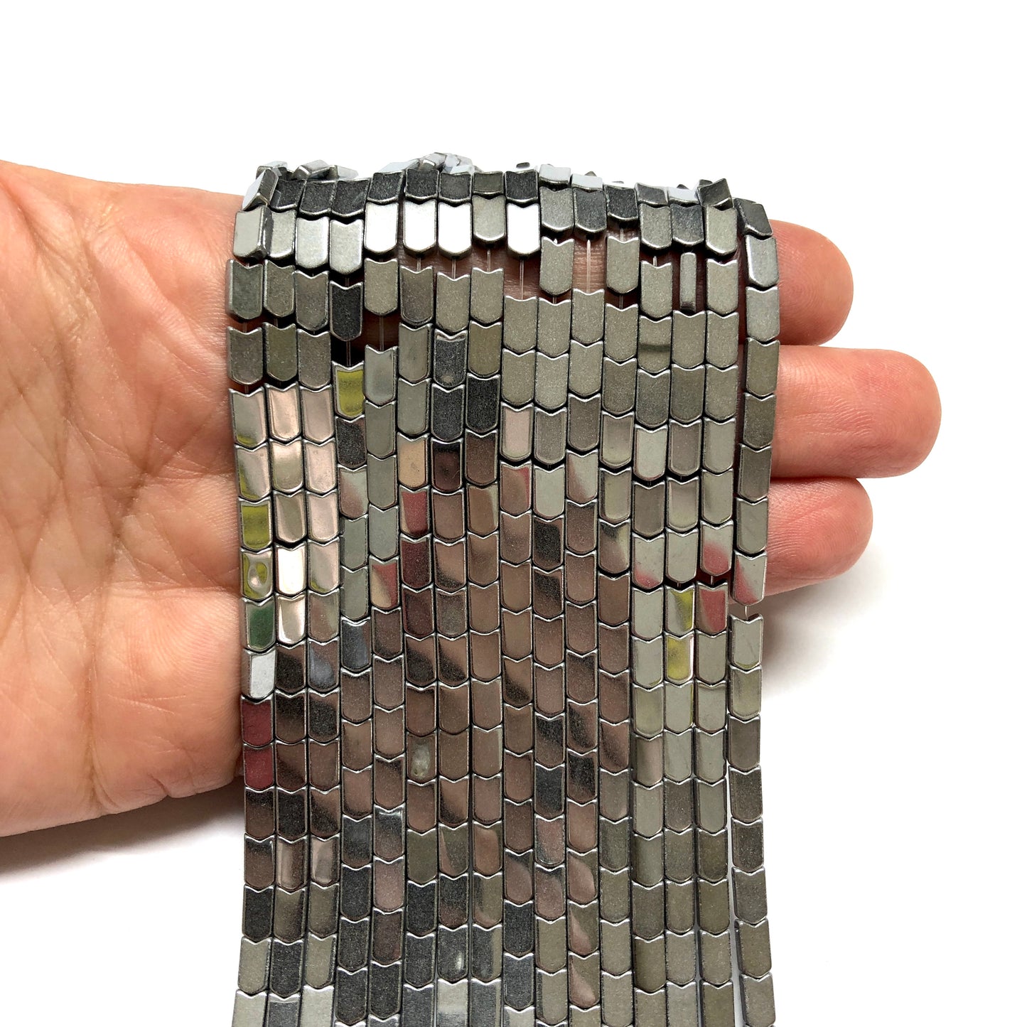 4x7mm Çavuş Hematit - Gümüş