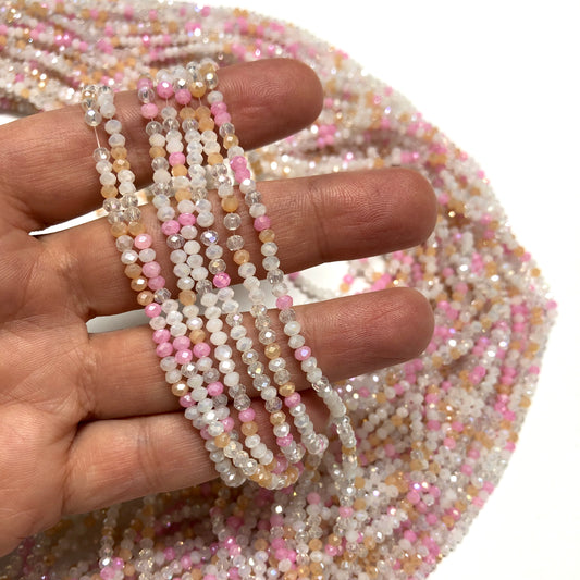 Kristallperlen, chinesischer Kristall, 2 mm, 45, Janjan-Marmorierung