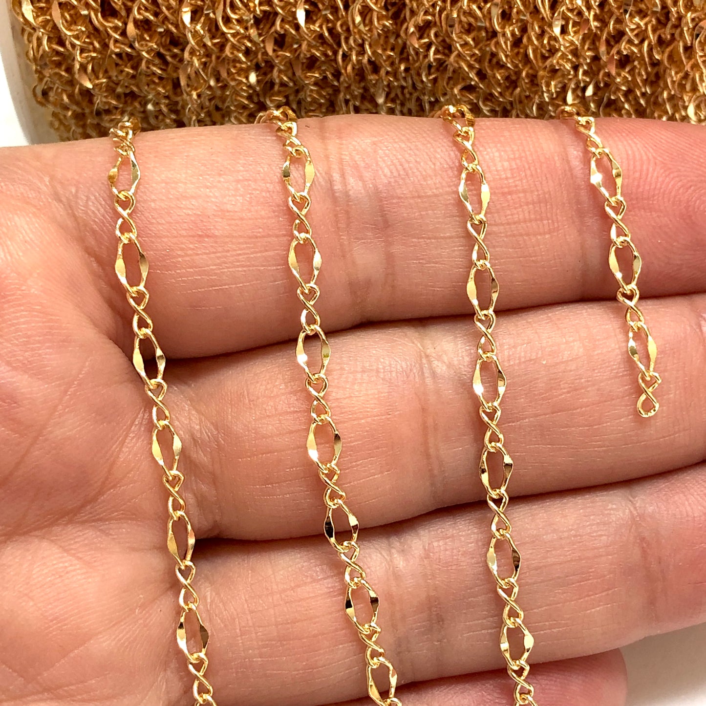 Gold Plated 4x6mm Chain