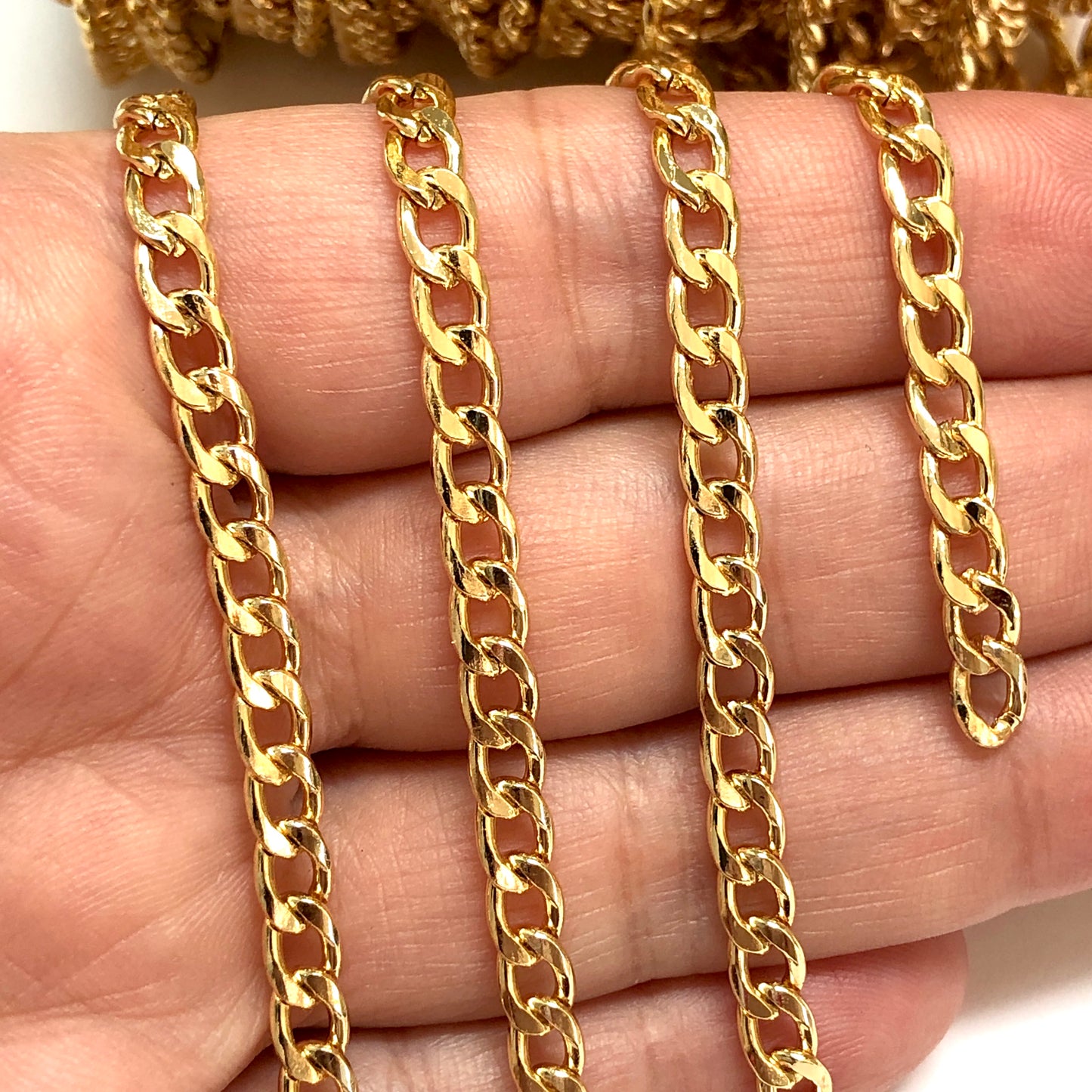 Gold Plated 4x6mm Chain