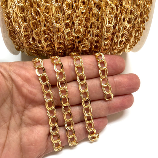 Altın Kaplama 7x8,5mm Zincir