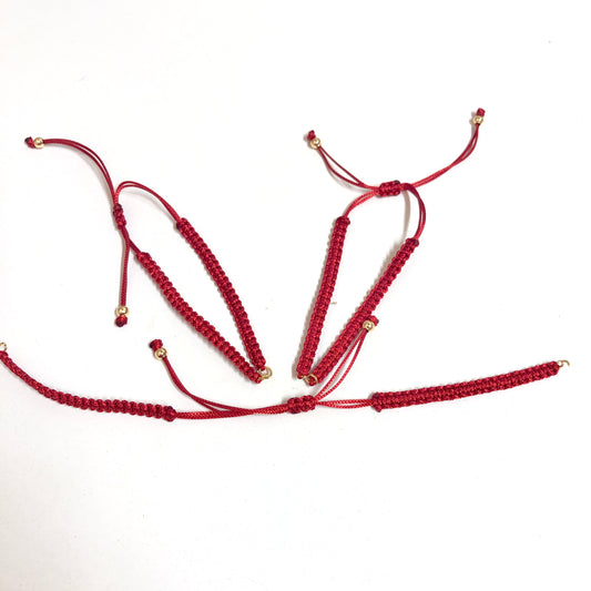 Makrome Örgü İp Asansör- Kırmızı