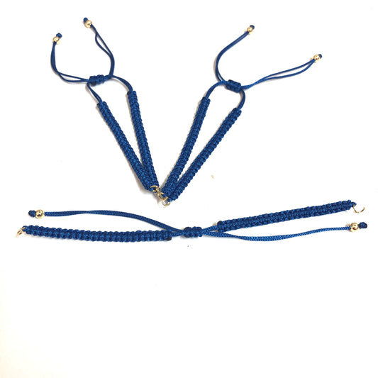 Makrome Örgü İp Asansör- Lacivert