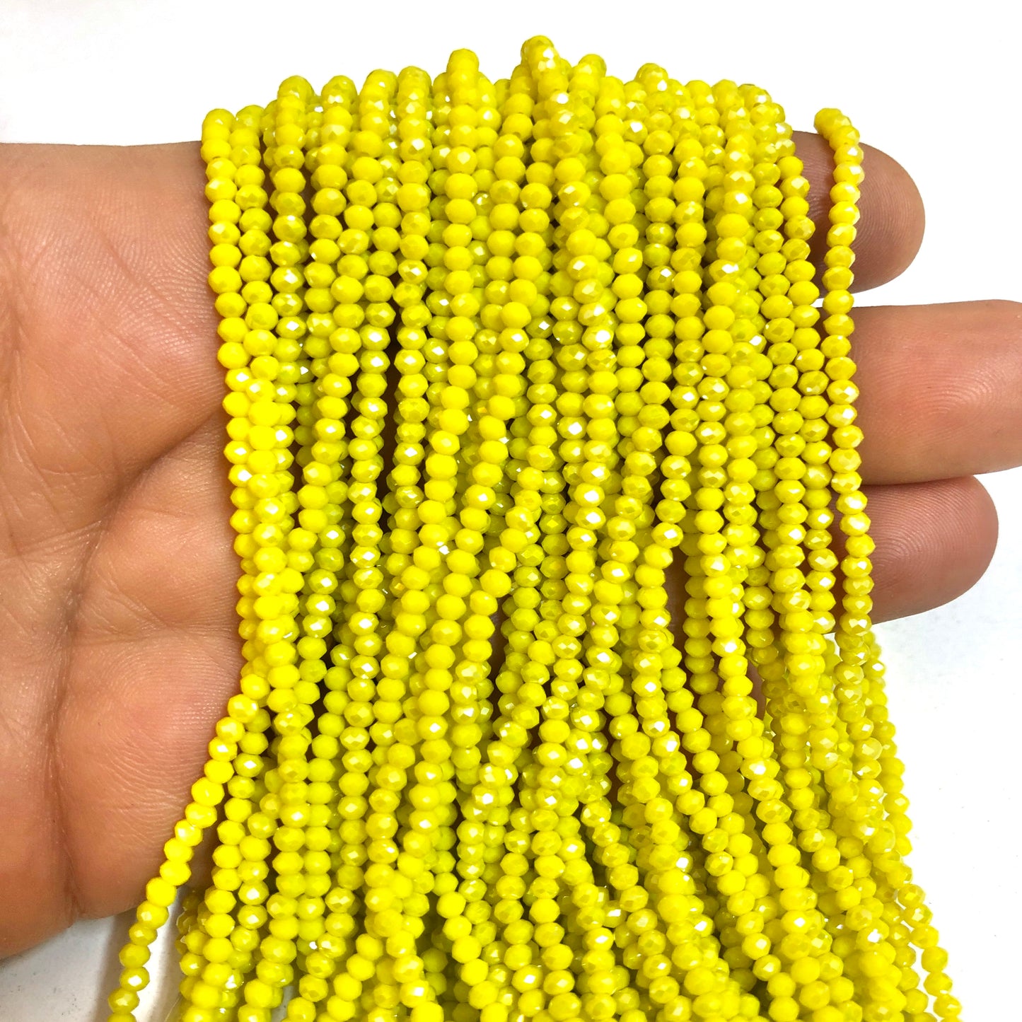 Kristal Boncuk, Çin Kristali-2mm- 36 - Opak Janjan Sarı