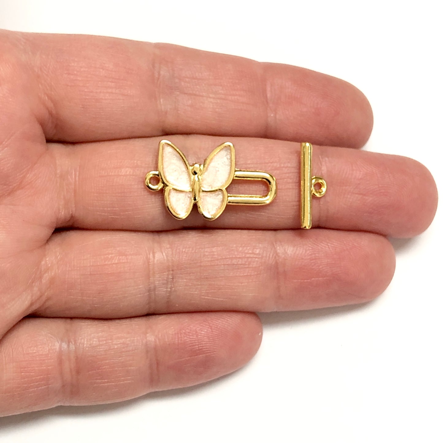 Gold Plated Zircon Stone T Lock -1