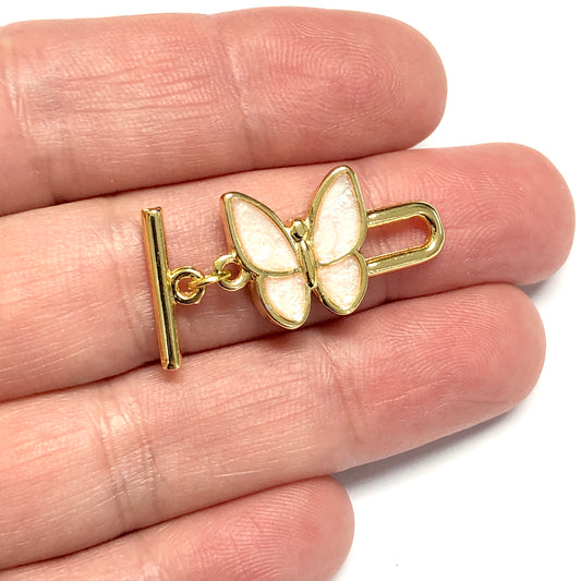 Gold Plated Zircon Stone T Lock -1