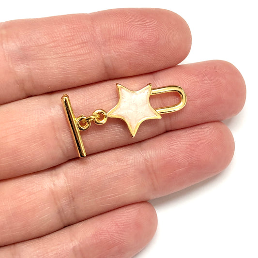 Gold Plated Zircon Stone T Lock -1