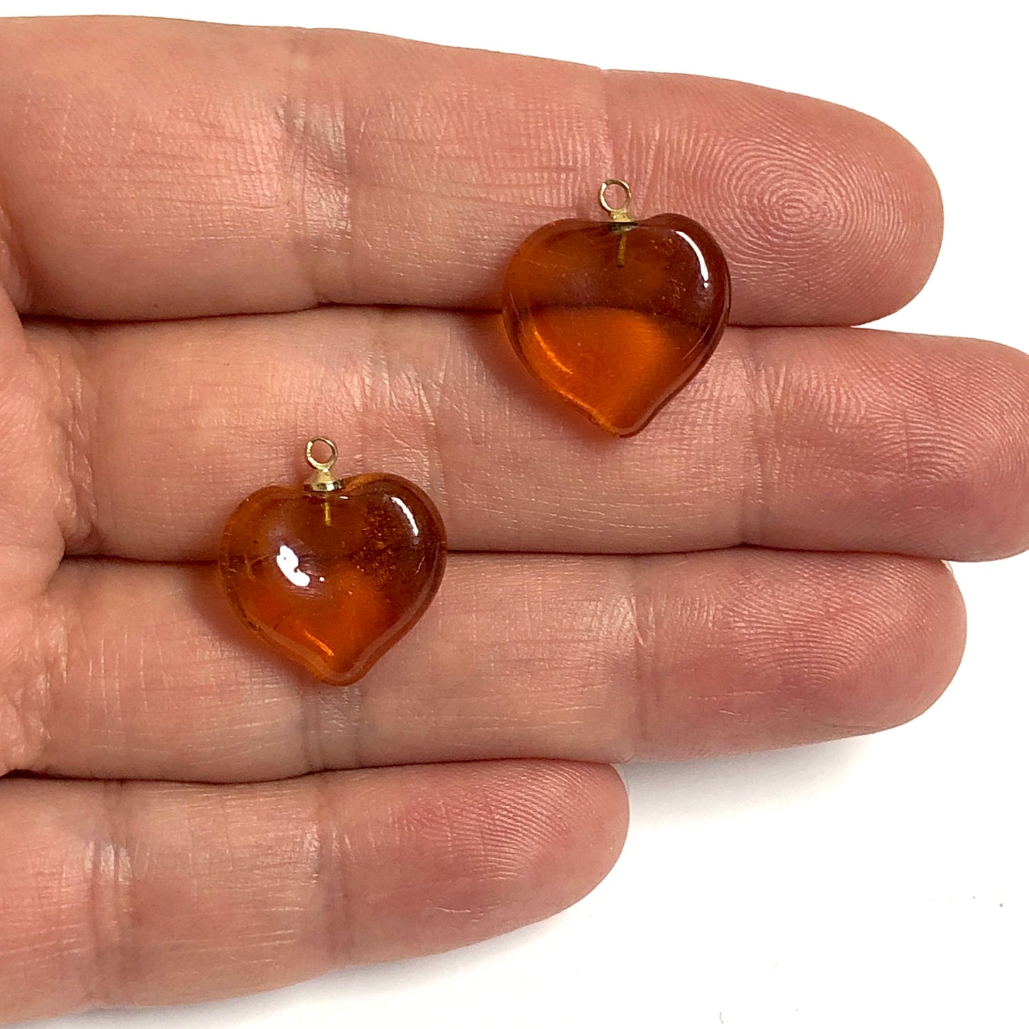 Murano Şeffaf Kalp - Tarçın