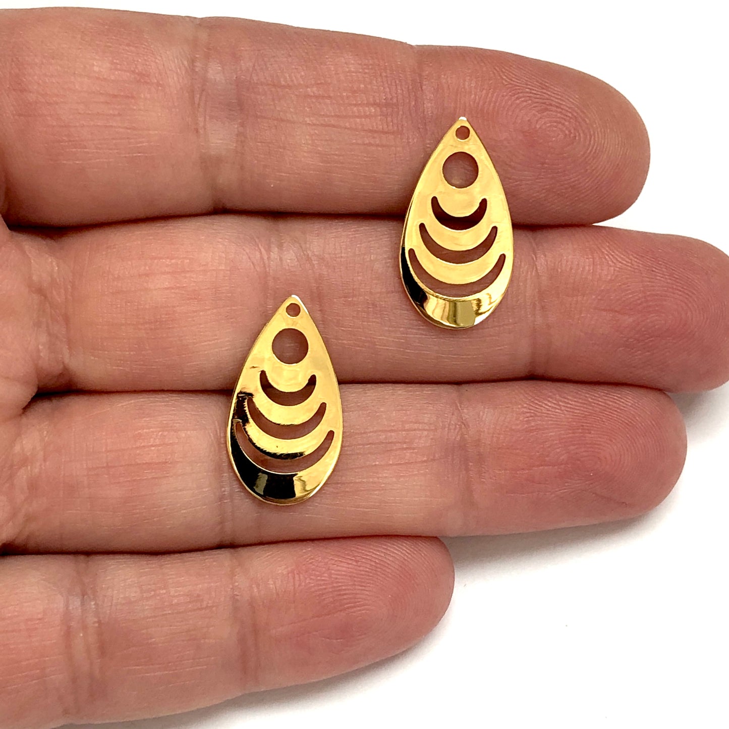 Vergoldeter großer bunter Zirkon-Stein-Ohrring-Apparat