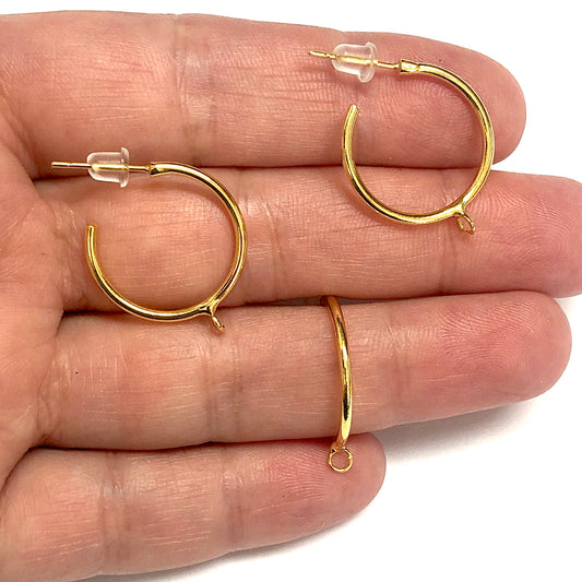 Gold Plated Earring Bracket