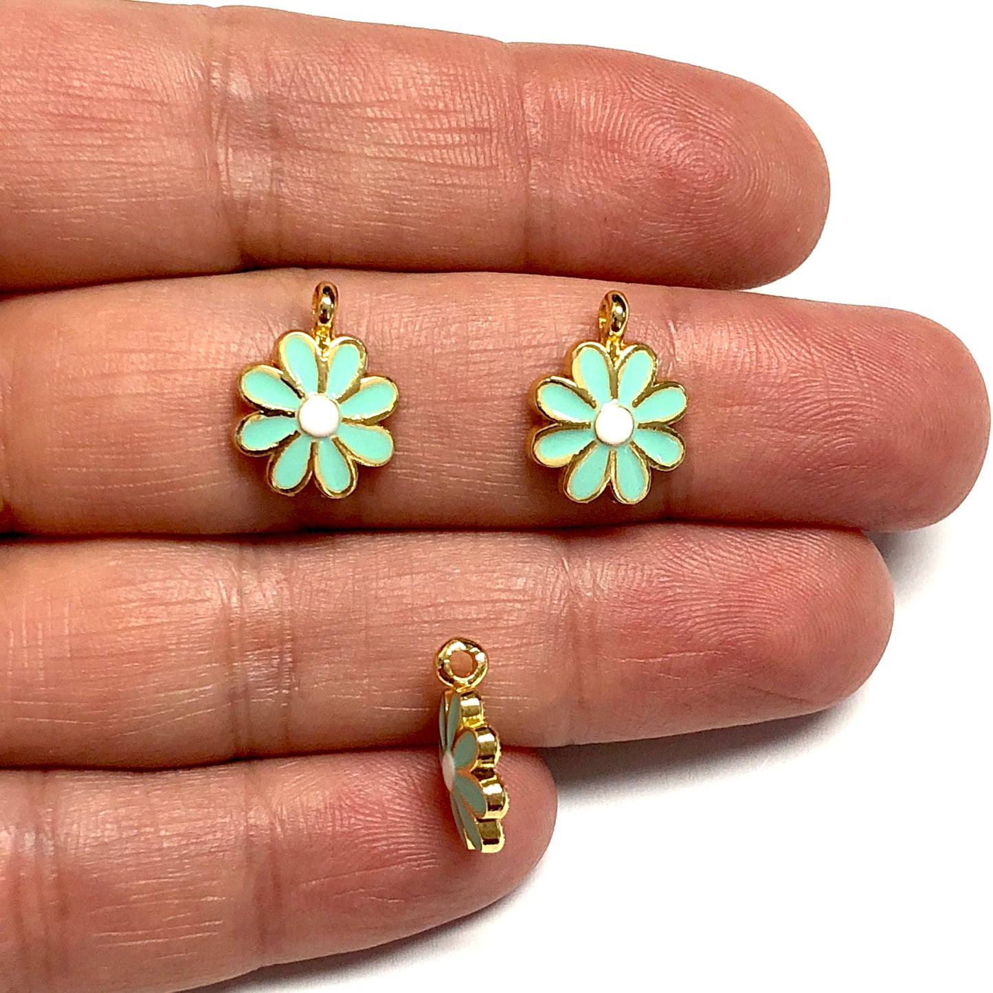 Vergoldete Emaille einseitiges Fatma Ana Handwerkzeug - Dunkelblau