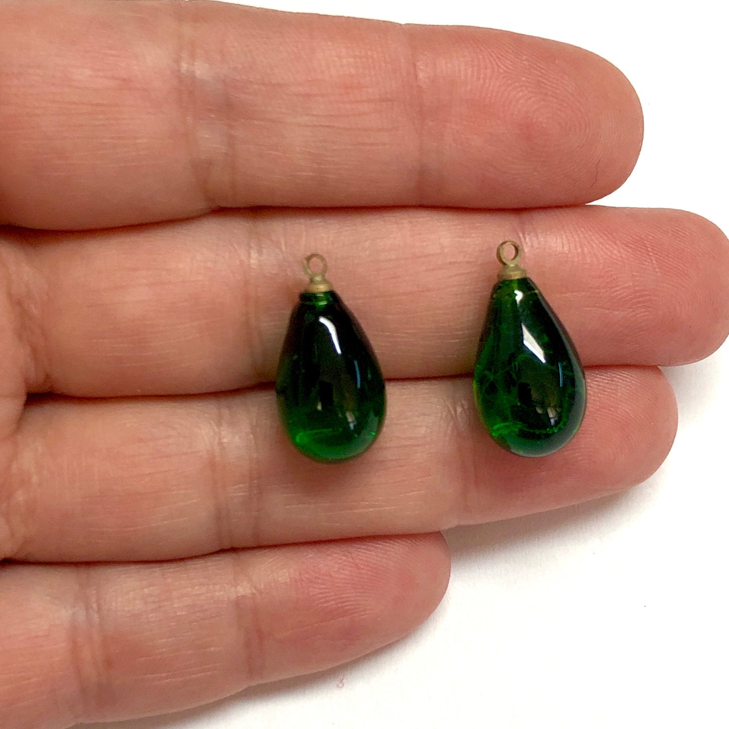 Murano Cam Su Damlası Şeffaf - Zümrüt