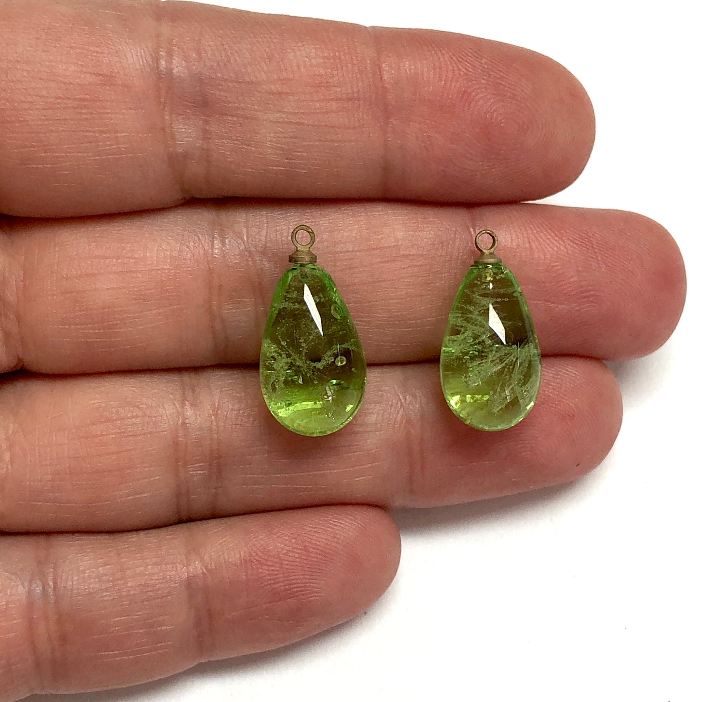 Murano Cam Su Damlası Şeffaf - Açık Yeşil
