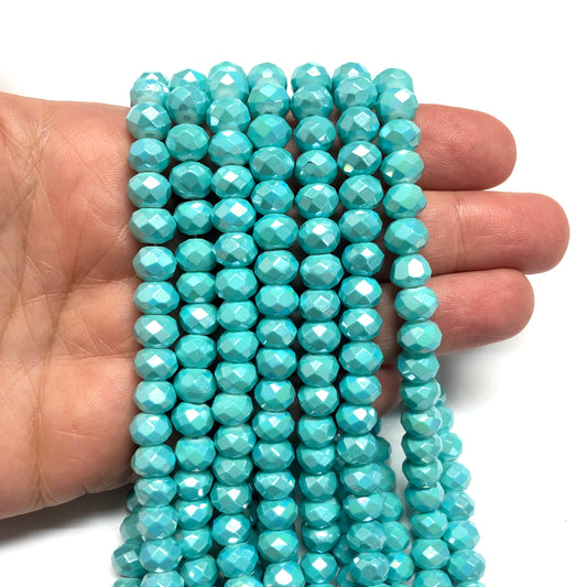 Crystal Beads, Chinese Crystal-8mm-30 Iced Janjan Blue