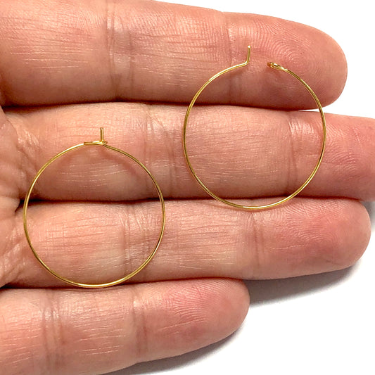 Altın Kaplama Halka Küpe Aparatı 25mm