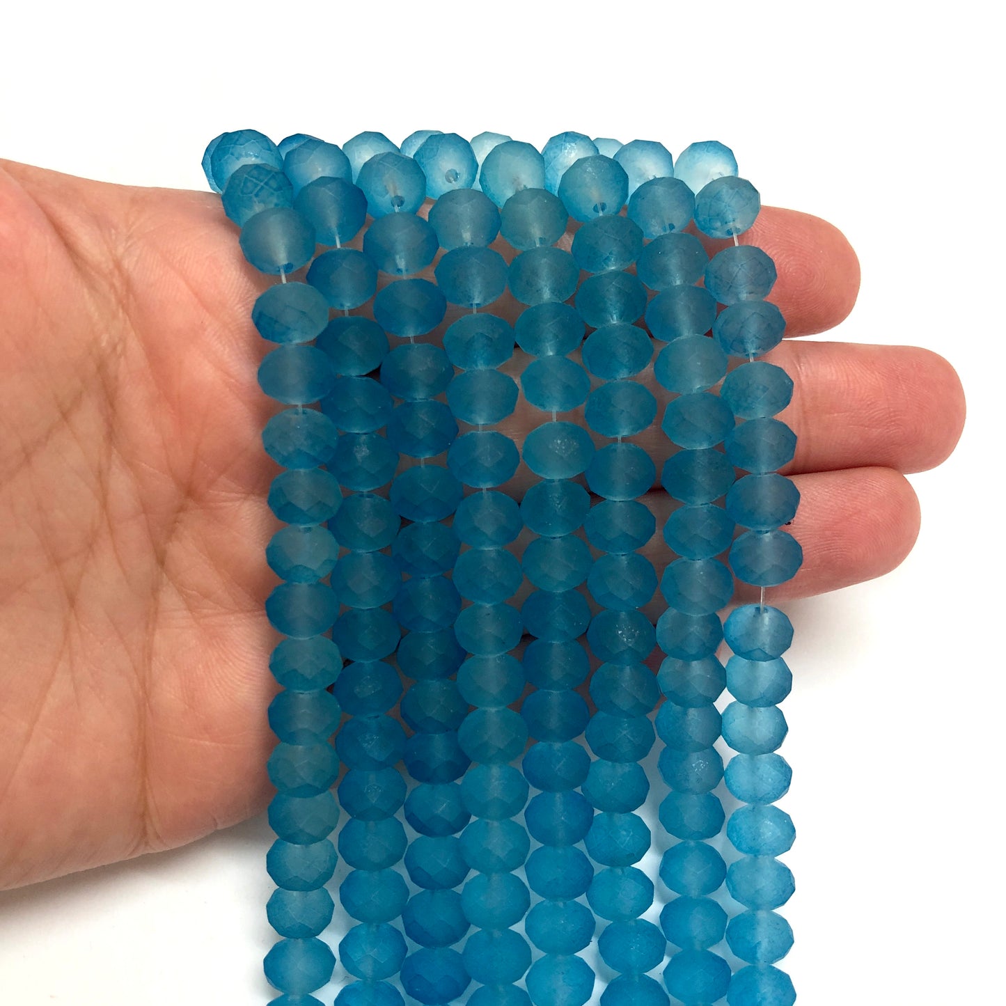 Crystal Beads, Chinese Crystal-8mm-30 Iced Janjan Blue