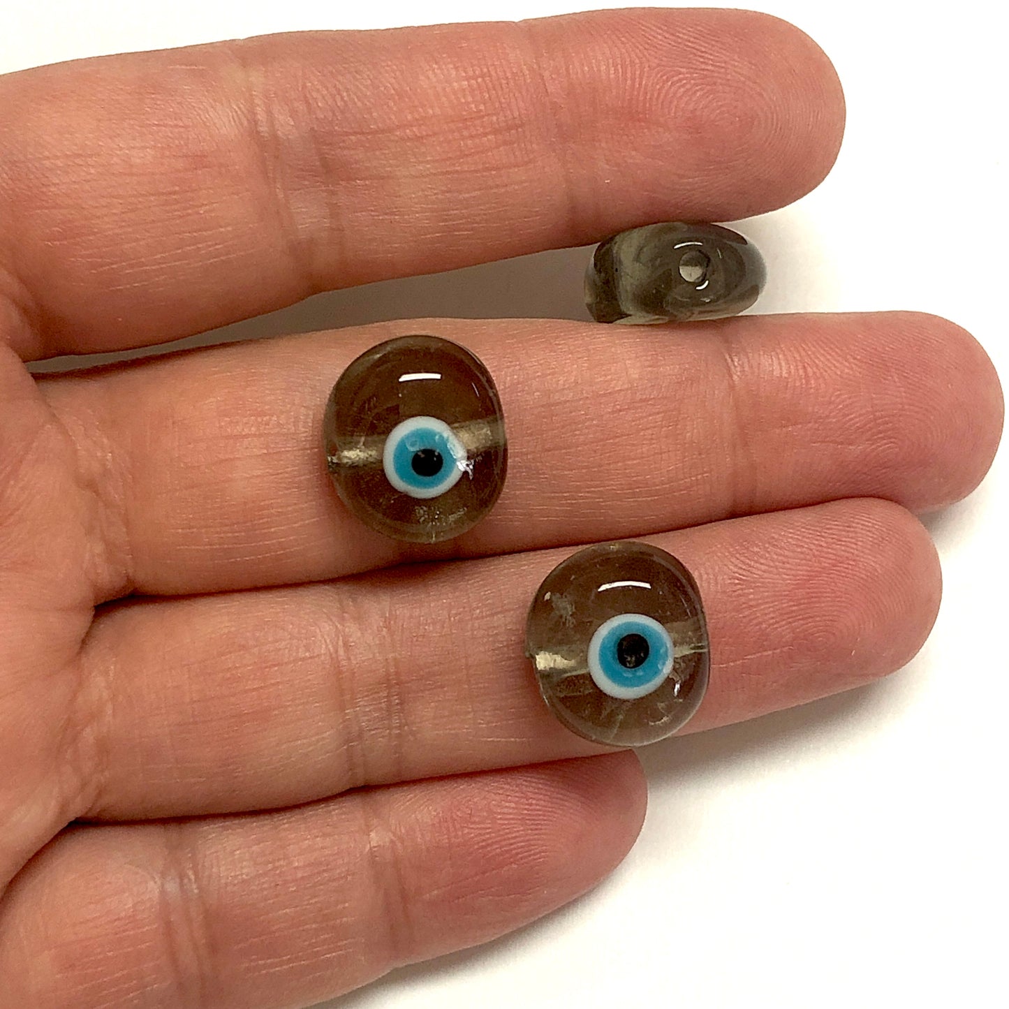 Murano Cam Nazar Göz Boncuğu-Gri