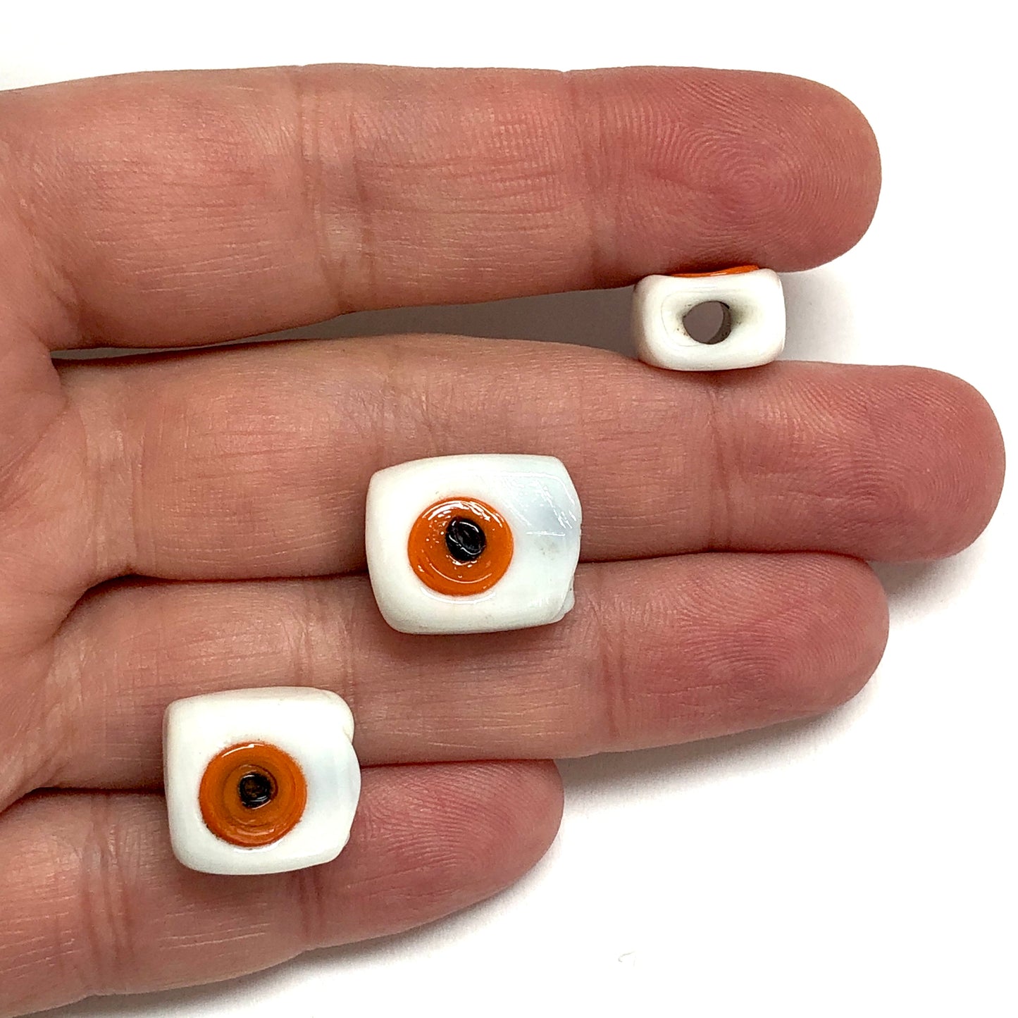 Transparent Blue Calf's Eye Evil Eye Bead