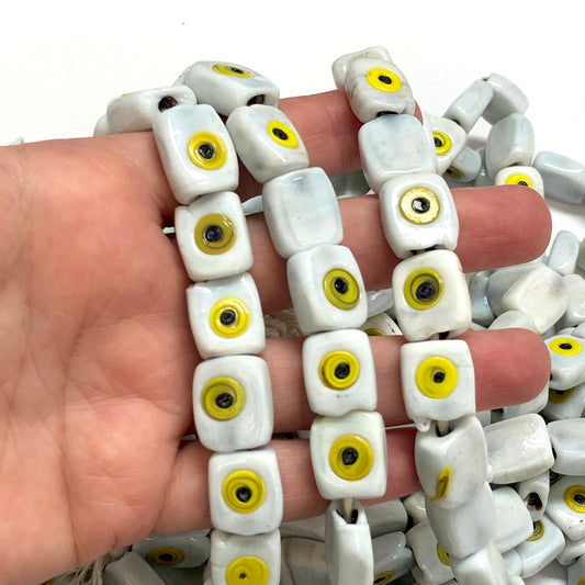 Transparent Blue Calf's Eye Evil Eye Bead