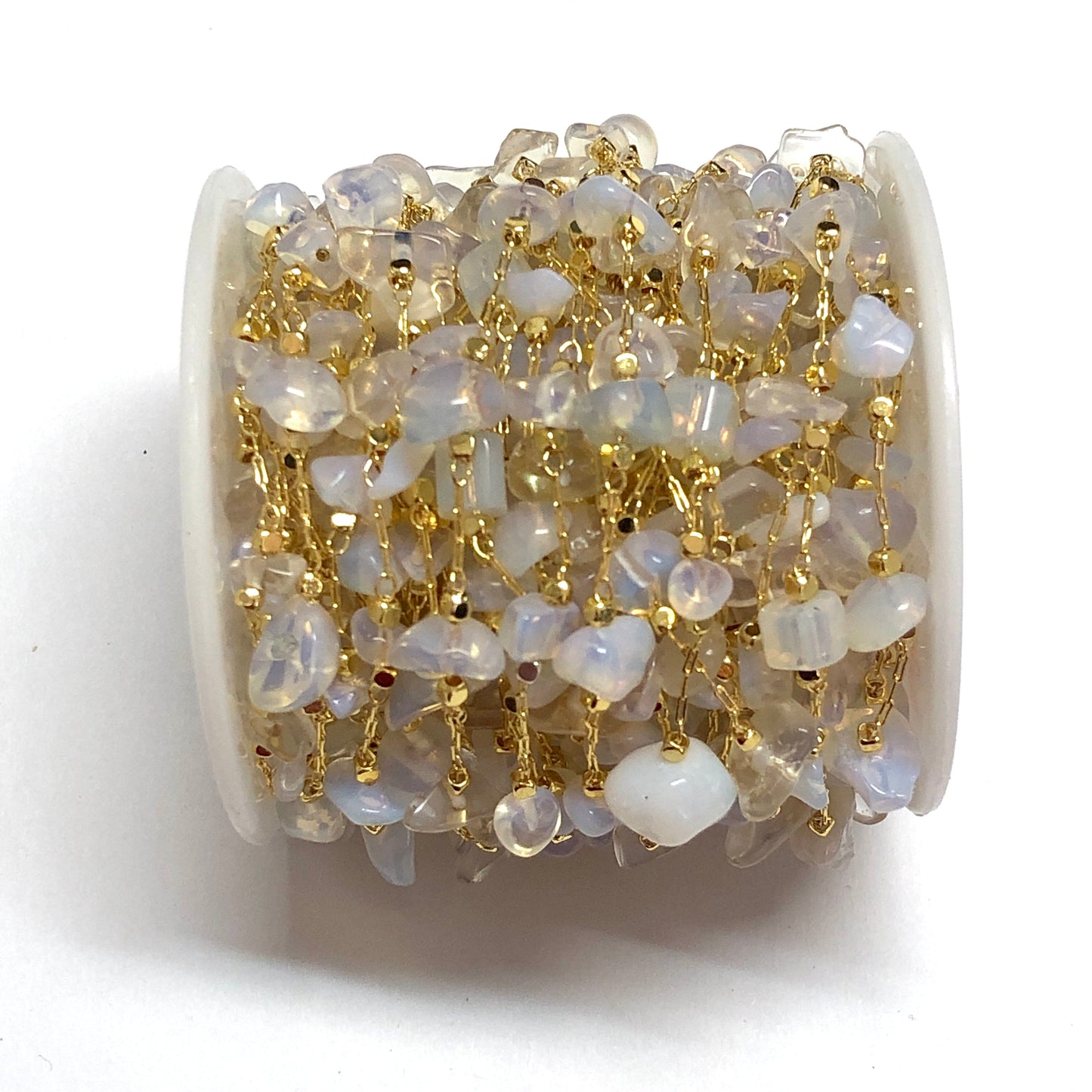 Altın Kaplama Doğaltaşlı Zincir - Ay Taşı