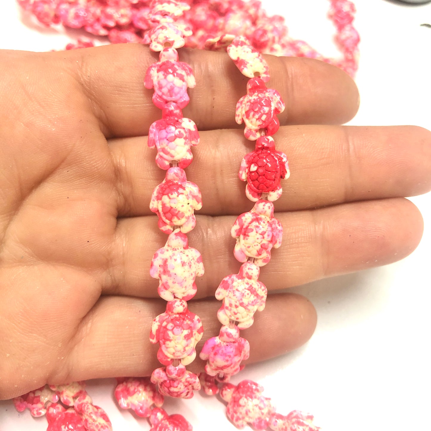 Turkuaz Havlit Kaplumbağ- Kırmızı & Pembe Mix