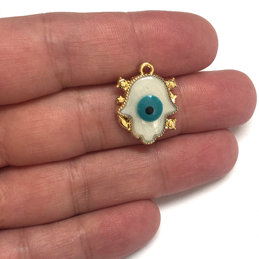 Altın Kaplama Sedef Nazar Kolye Ucu - 2