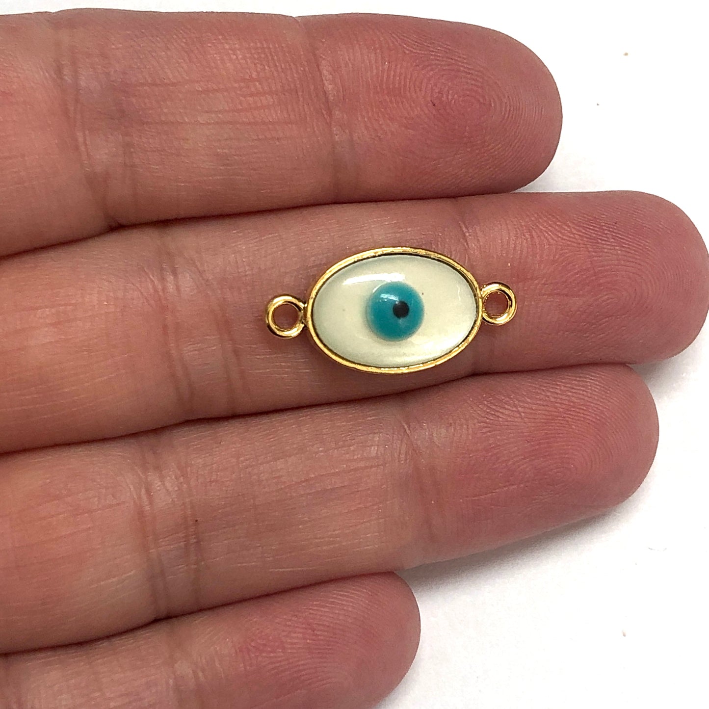 Gold Plated Evil Eye Bracelet Attachment - 4