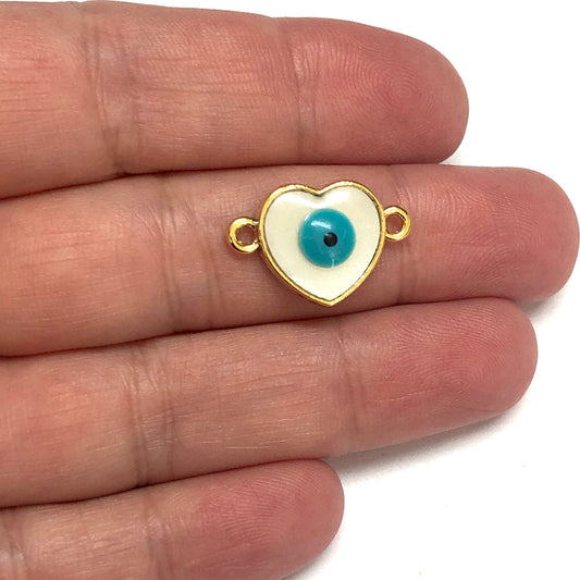 Gold Plated Evil Eye Bracelet Attachment - 7