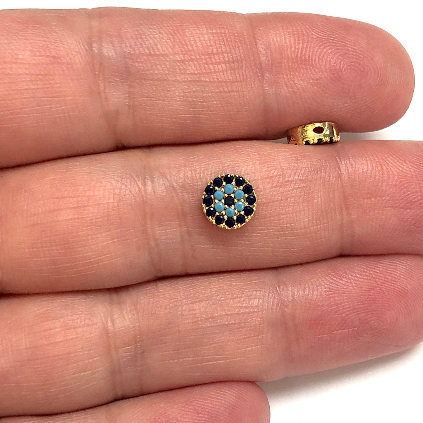 Gold Plated Colored Zircon Stone Spacer - 5