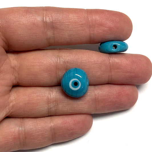 Murano Cam Nazar Göz Boncuğu-Mavi