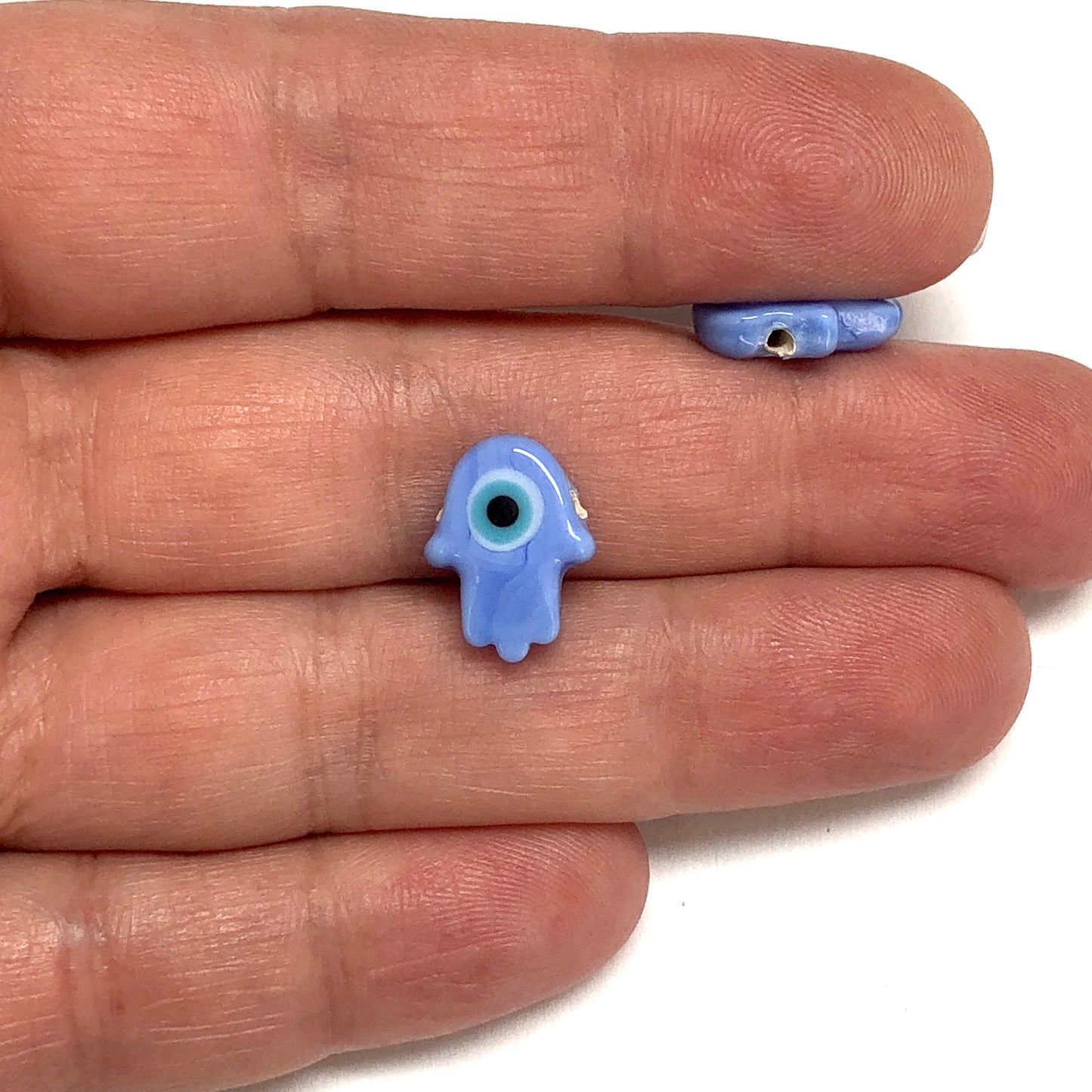 Murano Cam Nazar Hamsa - Leylak