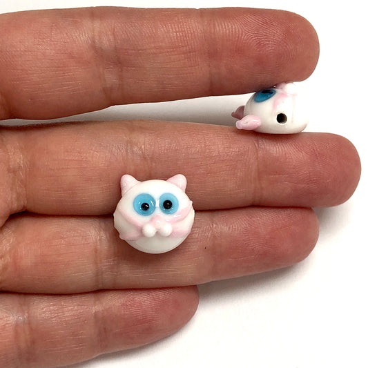 Murano Cam Kedi - Beyaz