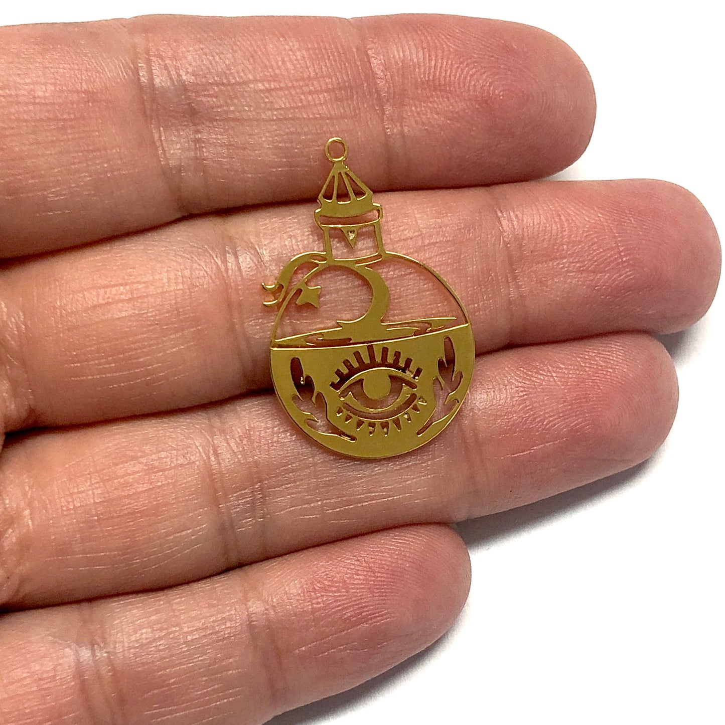 Altın Kaplama Lazer Kesim Kolye Ucu